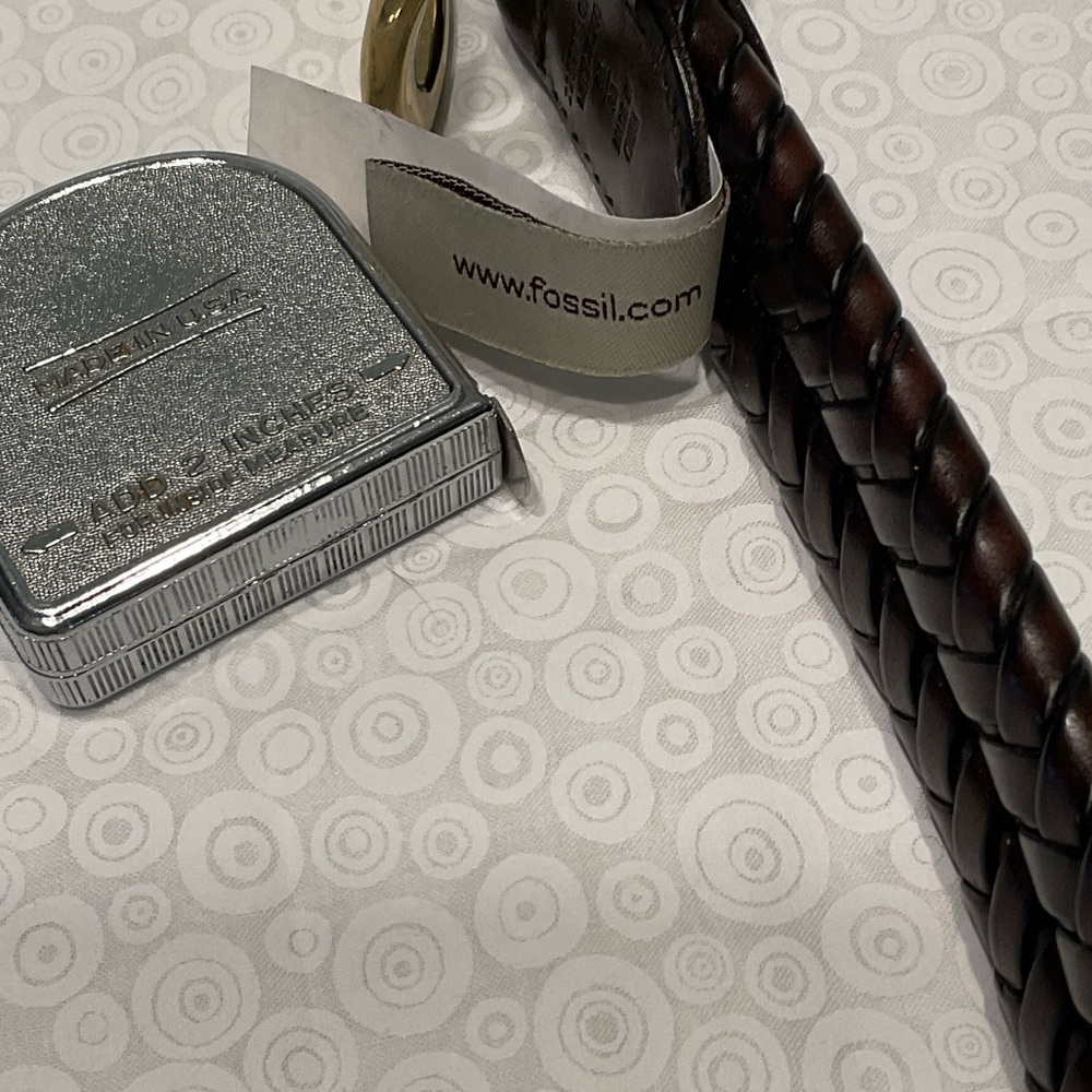 Braided Leather Belt - Brown - Picture 5 of 7